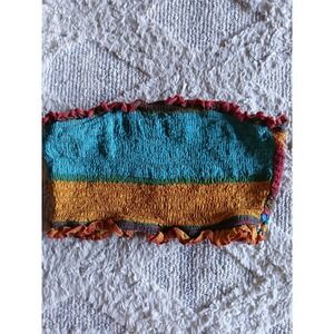 Cider Tube Top Bandoue Strapless Mini Top Boho Festival Xs